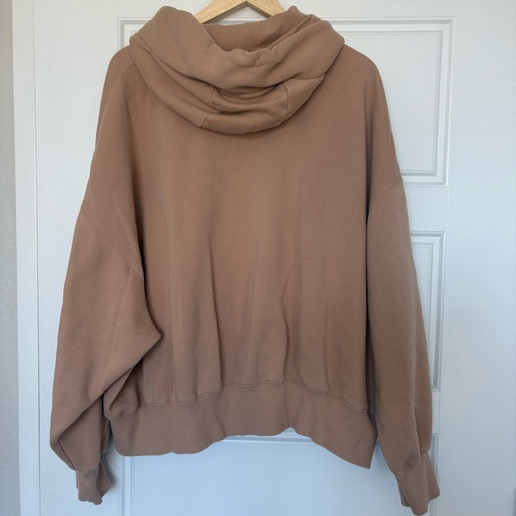 Nike Phoenix Fleece Cropped Hoodie Neutral Brown- Size Large - Picture 3 of 5